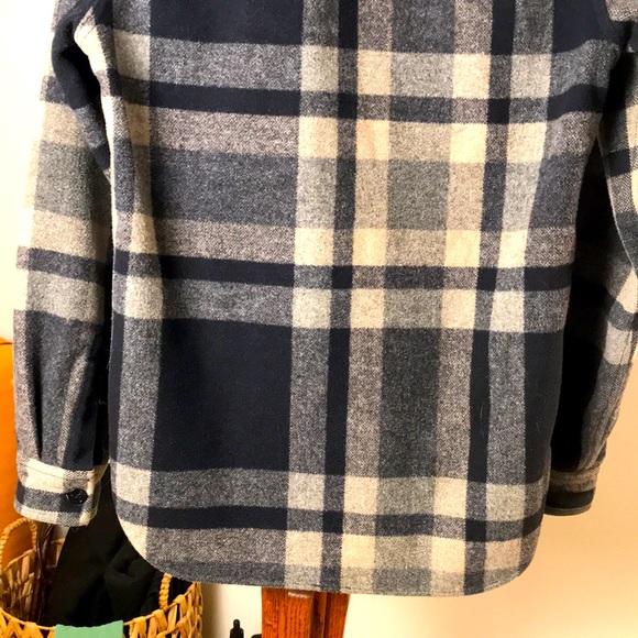 J. Crew Wallace & Barnes Plaid Heavy Work Shirt Jacket Wool Coat XS - Picture 8 of 10
